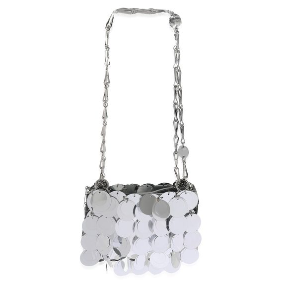 Paco Rabanne Silver Disk 1969 Sparkle Nano Bag - Picture 1 of 8